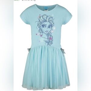 Disney frozen Light Blue Elsa Graphic Dress with blue tutu size 6
